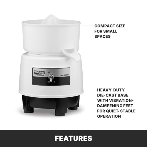Waring Compact Citrus Juicer / 34 Ounce / White Citrus Juicers