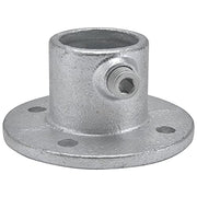 1-1/4" Size Medium Flange Pipe Fitting (1.72" Fitting I.D.) by Global Industrial – 4"L x 4"W x 2.5"H, Galvanized Iron, Gray, Model 798738