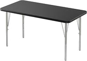 Correll A2448TF-REC-07-14-09 24 x 48 in. Thermal Fused Commercial Laminate Rectangle Top Activity Table Black Granite