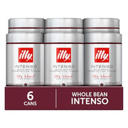 illy Intenso Bold Roast / 8.8 Ounce (Pack of 6) / Silver Roasted Coffee Beans