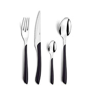 Amefa 16 Piece Cutlery Set for 4 People / Black / Modern Flatware Sets