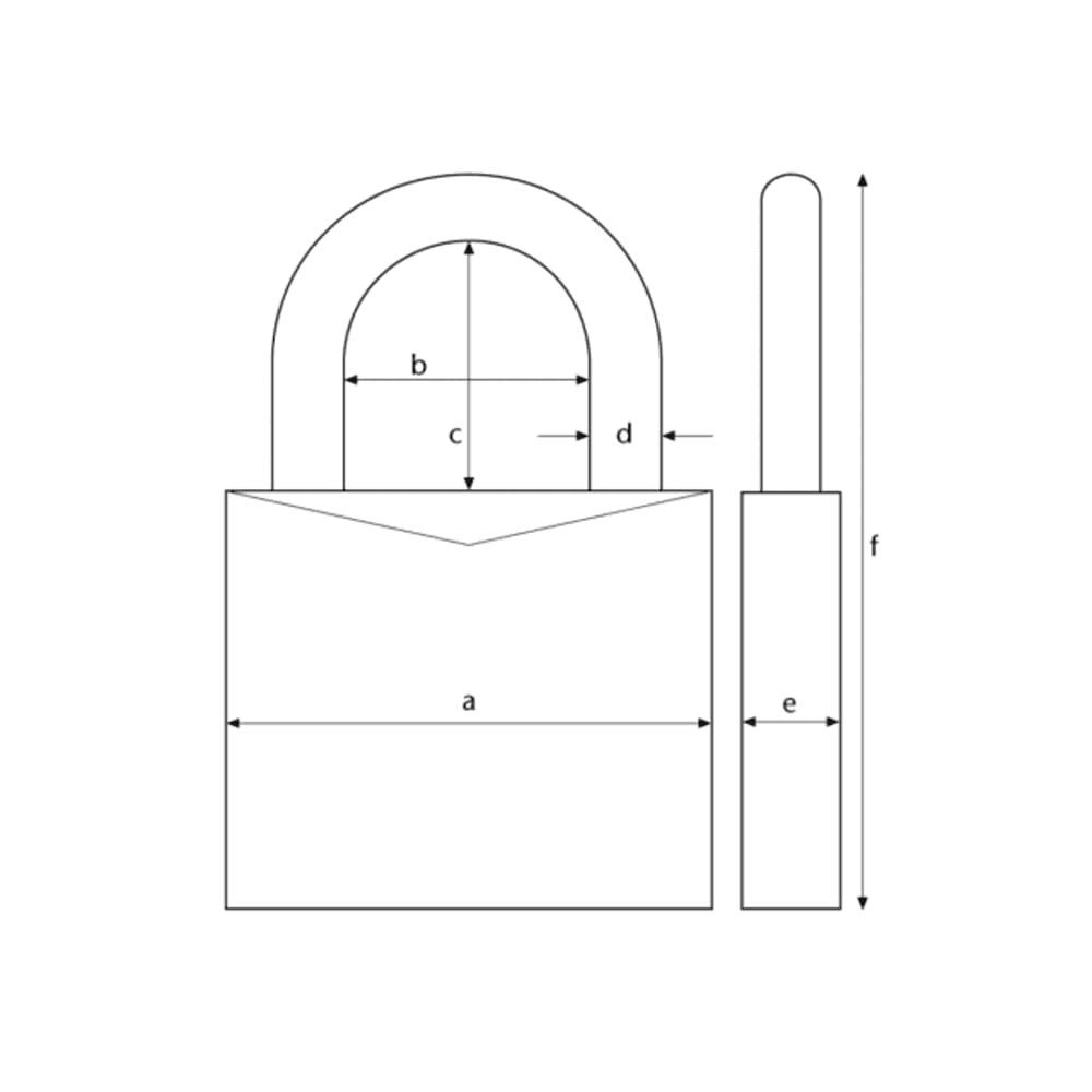 Close Shackle Padlock by ABUS – 50mm, Aluminium Stainless Steel, Silver, Pack of 3, Model 90RK50C