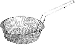 CAC Stainless CBKR-8F Nickel-Plated Culinary/Breading Basket, Fine Mesh 8"Dia