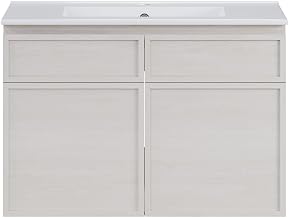 Swiss Madison St. Tropez 30" Wall-Mounted Bathroom Vanity in White Oak with Sink Top