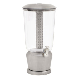 Infusion Beverage Dispenser with Ice Core 5 Gallon by HUBERT – 5 Gallon, 5.0 gallons, Stainless Steel, Clear, Model DS-12399