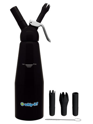 Armor Dispenser by Whip-It! – 1 Liter, Aluminum, Black, Model DC-Amr-L05R