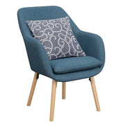 Convenience Concepts Denim Blue Linen / Chair / 25.25"L x 26.75"W x 33.5"H Chairs