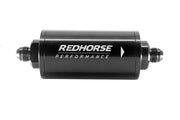 Redhorse Performance 6" Cylindrical In-Line Race Fuel Filter W/ 100 Micron S.S. Element -6AN - Black - 4651-06-2 by Red Horse Performance – 6-inch, Black, Model RHP4651-06-2-100