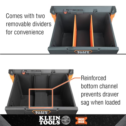 KLEIN TOOLS Single Drawer / Orange / 50.0 pounds Tool Boxes