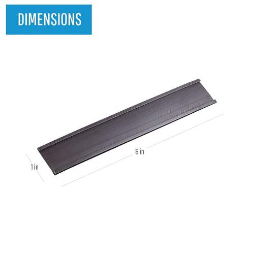 MasterVision 6" x 1" / Black / 10 Pack Label Holders