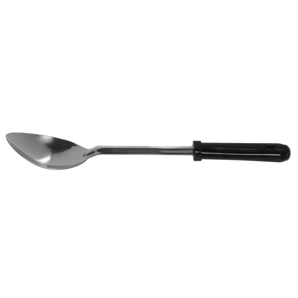 Serving Spoon Stainless Steel with Black Comfort Grip Handle - 13"L by HUBERT – Stainless Steel, Silver