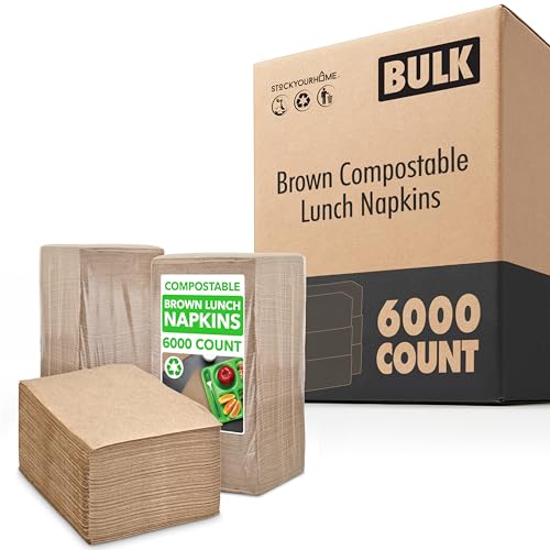 Stock Your Home 6000 / 25 Count Pack of 240 Disposable Napkins