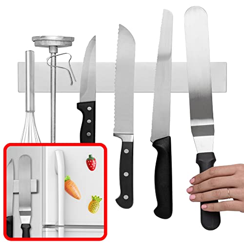 Modern Innovations 12 Inch / Silver / Compact Magnetic Knife Strips