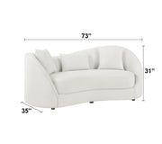 Furniture Loveseat by Best Quality Furniture – Fabric, Grey, Model S71-L