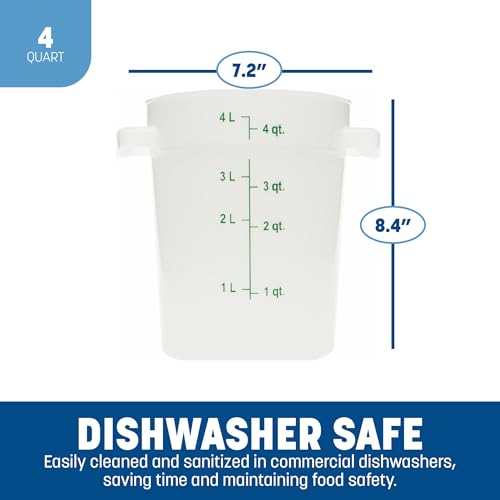 Carlisle FoodService Products 4 Quart (Pack of 12) / 12 / White Storage & Transport