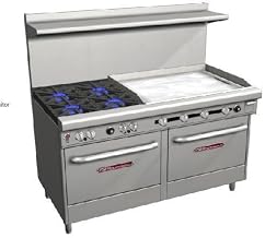 Southbend S60DD-3TR Range, 60", 4 Burners (28,000 Btu), 36" Thermostatic Griddle