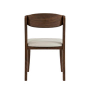 Abigail IV Rich Walnut Dining Chair Set of by Starlight Canyon Home – Solid Rubberwood, Solid Wood, Fabric, Brown, Pack of 2