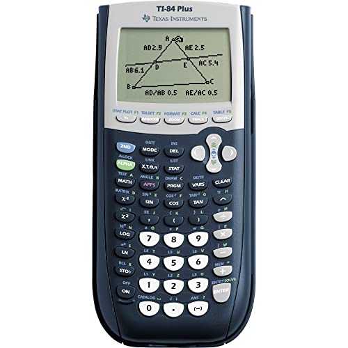 TI-84 Plus Graphics Calculator by Texas Instruments – 320 x 240 pixels (2.8" diagonal), Plastic, Black, Model 84PL/FC