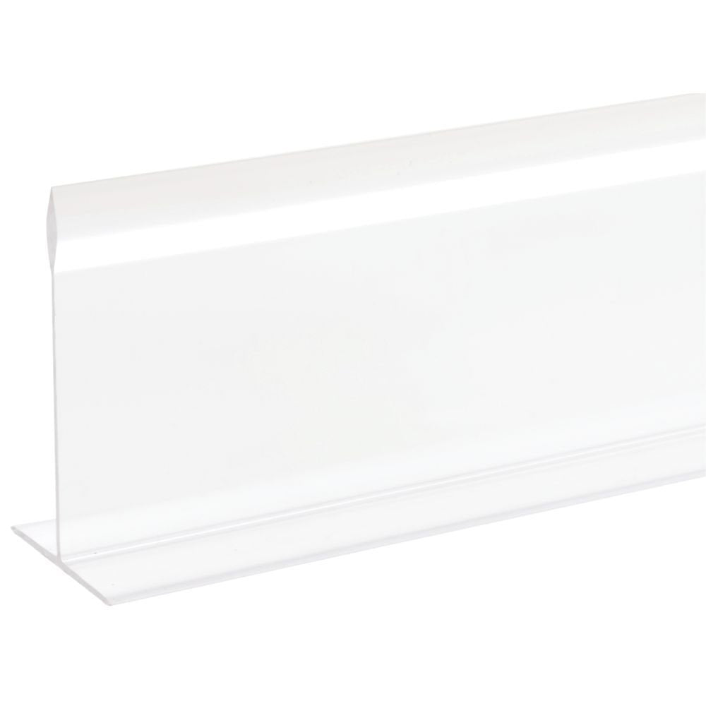 Shelf Divider Case Divider T Shape Clear Acrylic - 36" L x 3" H by HUBERT – Acrylic, Model D-C-3-36