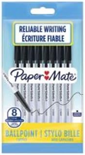 Paper Mate Paper:Mate Paper:Mate 045 Ballpoint Pen, Pack of 8, Black