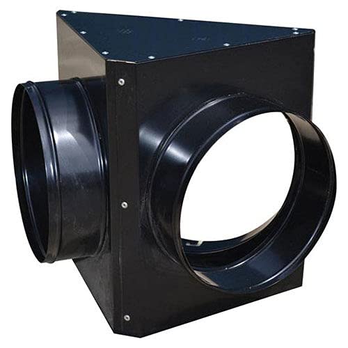 Dual Outlet Duct Adaptor for Heat Wagon HVF – 29"L x 25"W x 20"H, Steel, Black, Model AR402