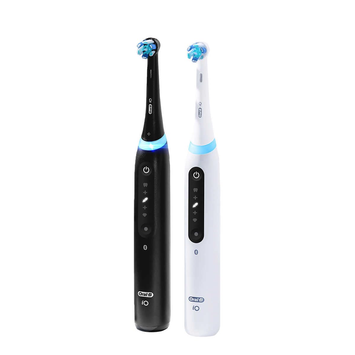 iO 5 Brilliant Clean Electric Toothbrush by Oral-B – 1 Count (Pack of 2), White, Black, Pack of 2, Model 5445445