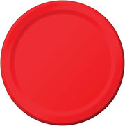 (10pks Case) Creative Converting 791031B Classic Red Luncheon Plate, Solid
