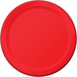 (10pks Case) Creative Converting 791031B Classic Red Luncheon Plate, Solid