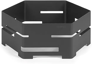 Rosseto SM133 14-Inch Steel Hexagon Buffet Riser, Small, Black Matte