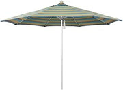 California Umbrella 11' Rd. Venture Series Contract Grade Patio Umbrella, Pulley Open, Silver Finish