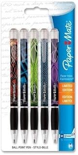 Paper Mate Expressions Retractable Medium Ballpoint Pens, 5 Black Ink Pens (1752484)