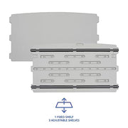 Iceberg Platinum / 36" W x 22" D x 72" H / 1 Storage Cabinets
