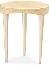 Michael Amini Camellia Caramel Field Chairside Table, Compact and Stylish End Table with Rustic Brown Finish, Versatile Surface for Living Room, Bedroom or Entryway
