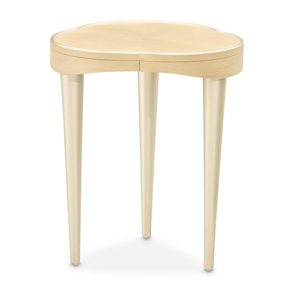 Camellia Caramel Field Chairside Table by Michael Amini – Solid; Manufactured Wood, Caramel, Model N9090206-134