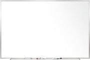 4 x 10 Aluminum Frame Porcelain Magnetic Whiteboard by Ghent – 121"W x 48.5"H, Porcelain, Satin/White, Model M1-410-4