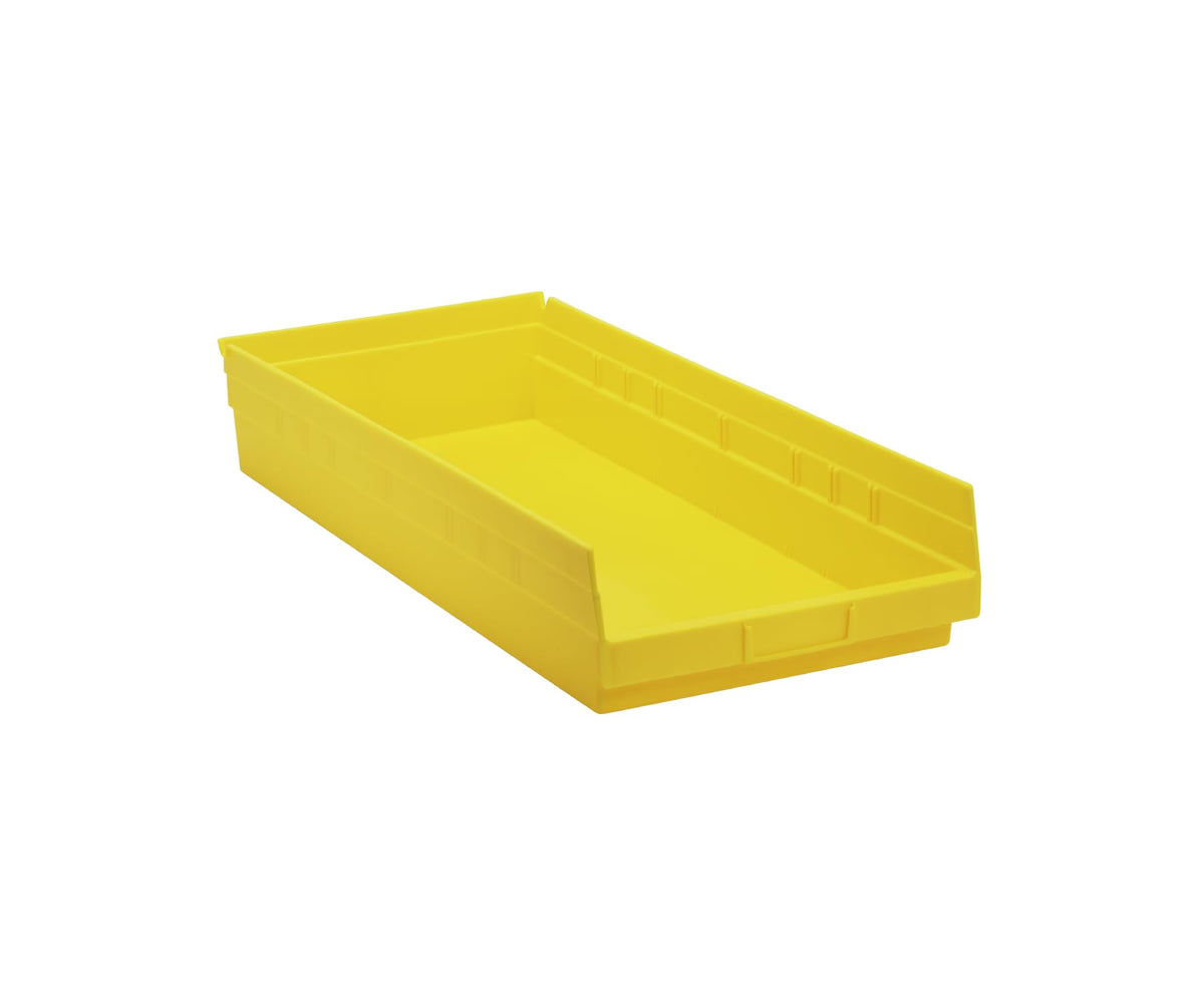 QUANTUM STORAGE SYSTEMS Yellow / 24L x 12W x 4H / Economy 4" Shelf Bins Open Storage Bins