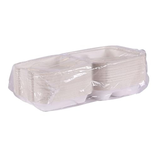 ECO PRODUCTS 8" 3 Compartment / White / Classic Clamshell Take Out Containers