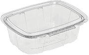 Crystal Seal 32 oz Clear Plastic Tamper-Evident Container - 7 5/16" L x 5 11/16" W x 2 3/4" H