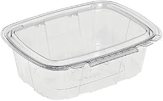 Crystal Seal 32 oz Clear Plastic Tamper-Evident Container - 7 5/16" L x 5 11/16" W x 2 3/4" H