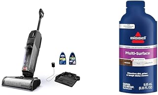 CrossWave OmniForce Cordless Multi-Surface Hard Floor Cleaner Wet Dry Vacuum with Dedicated Dry Vacuum Mode, 3882 + Bissell Multi Surface Super Concentrate, 14 0.33 Oz packets included, 4144