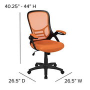 Flash Furniture Orange / Set of 1 / Contemporary Home Office Desk Chairs