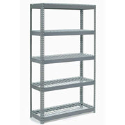 Boltless Extra Heavy Duty Shelving 48" W x 12" D x 60" H by Global Industrial – 12"L x 48"W x 60"H, Alloy Steel, Grey, Model 255463