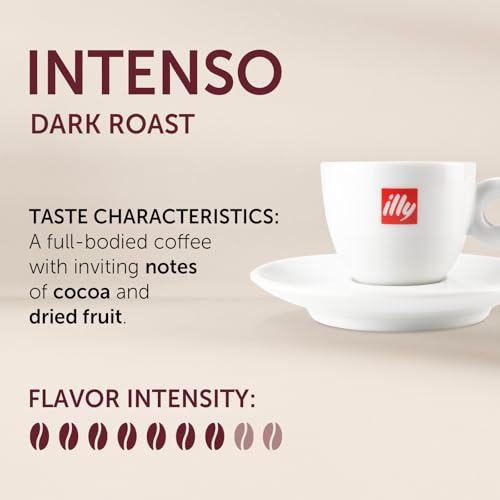 illy Classic Roast / 4.4 Ounce (Pack of 1) / Intenso Ground Espresso Bold Roast Ground Coffee