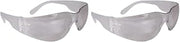 Radians Clear Safety Glasses, Scratch-Resistant, Wraparound, One Size (Pack of 2)