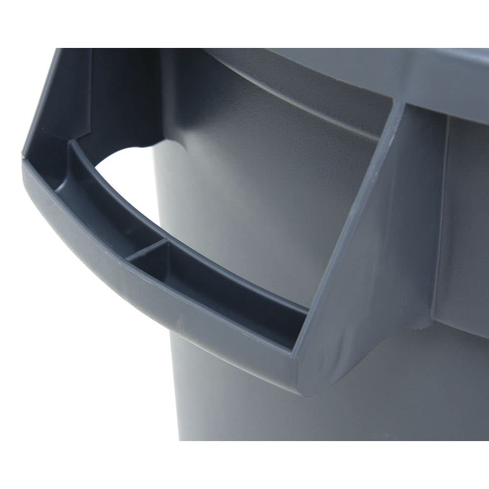 10 gal Grey Plastic Trash Can - 17 2/5"L x 15 2/5"W x 17 3/10"H by HUBERT – 10.0 gallons, Gray, Model GC100103