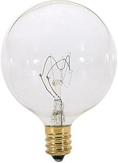 Satco S3821 15G16-1/2, 15-watt Candelabra Globe Clear (Pack of 12)