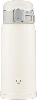 SM-SF36-WM Zojirushi Water Bottle, Direct Drinking, One-Touch Opening, Stainless Steel Mug, 12.2 fl oz (360 ml), Pale White