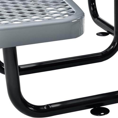 Global Industrial Grey / 81D x 81W x 29.5H in / Industrial Picnic Tables