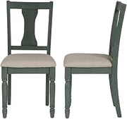 Furnifact Blue Willow Side Chair Set of 2 with Comfortable Upholstered Seat, Durable Frame, Stylish Modern Design for Living Room, Dining Room, and Lounge