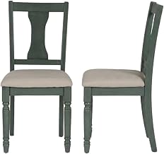 Furnifact Blue Willow Side Chair Set of 2 with Comfortable Upholstered Seat, Durable Frame, Stylish Modern Design for Living Room, Dining Room, and Lounge